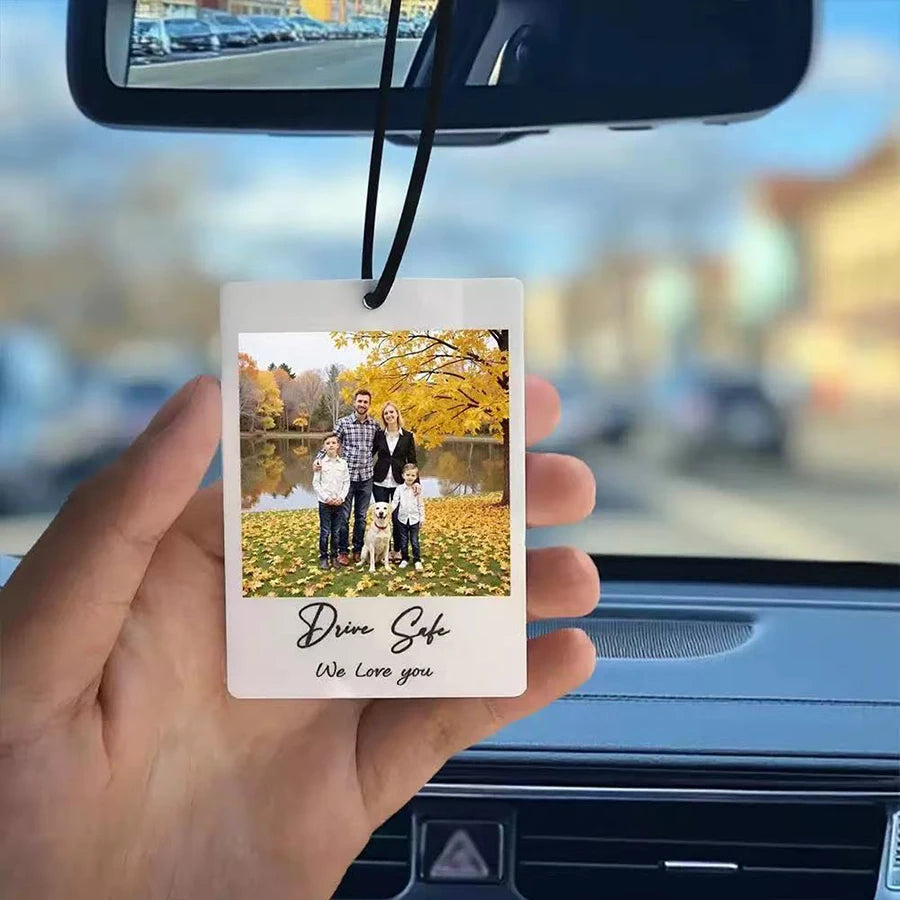 Custom Acrylic Car Pendants, Personalized Car Accessories, Customized Photo Ornaments, Custom Couple Photos, Hanging Ornaments