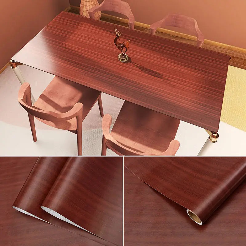 Wood Grain DIY Sticker PVC Self Adhesive Waterproof Wallpapers Renovation Furnitures Wall Stickers Home Decor Sticky Paper Decal