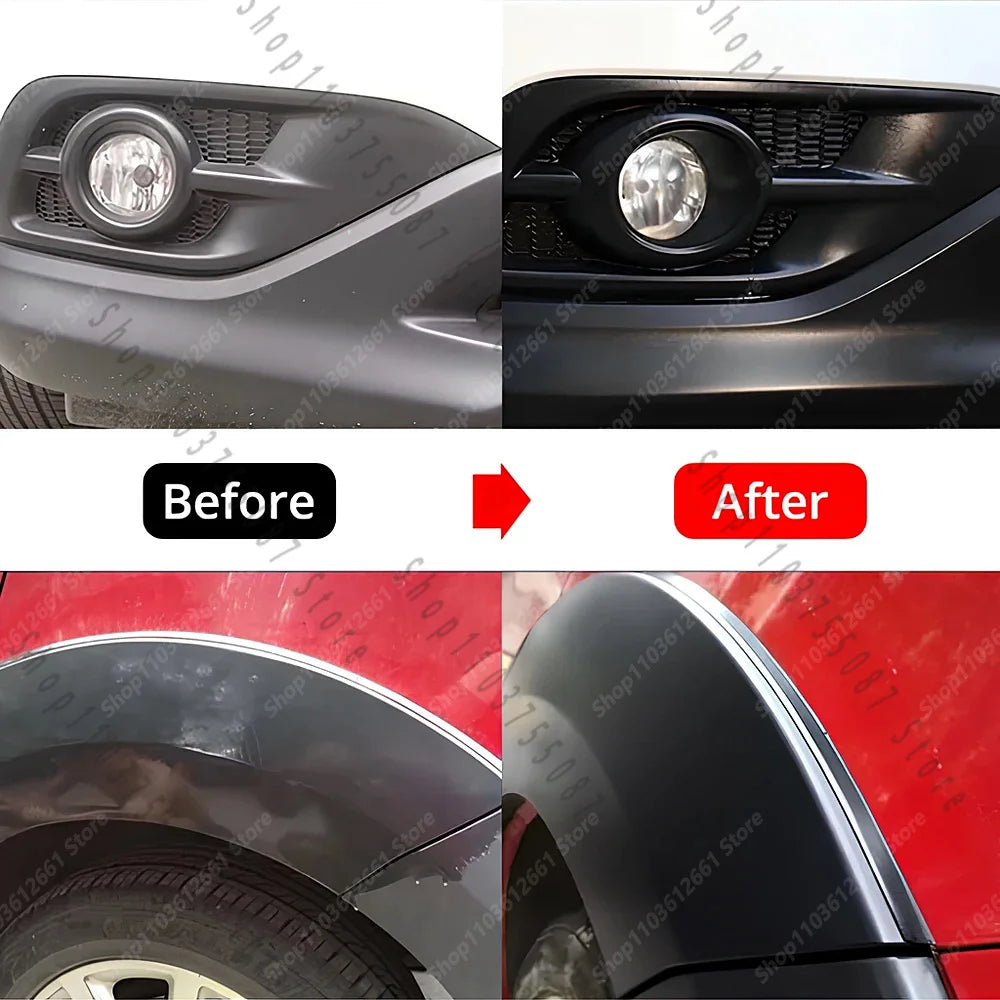 Car Plastic Revitalizer, Black Plastic Trim Restorer for Doors, Dashboard, Bumper and Exterior Plastic Parts