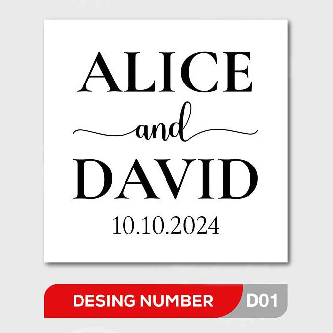 50pcs Wedding Chocolate Packing Papers Engagement Label Stickers for Party Chocolate Favors Wedding Table Decoration