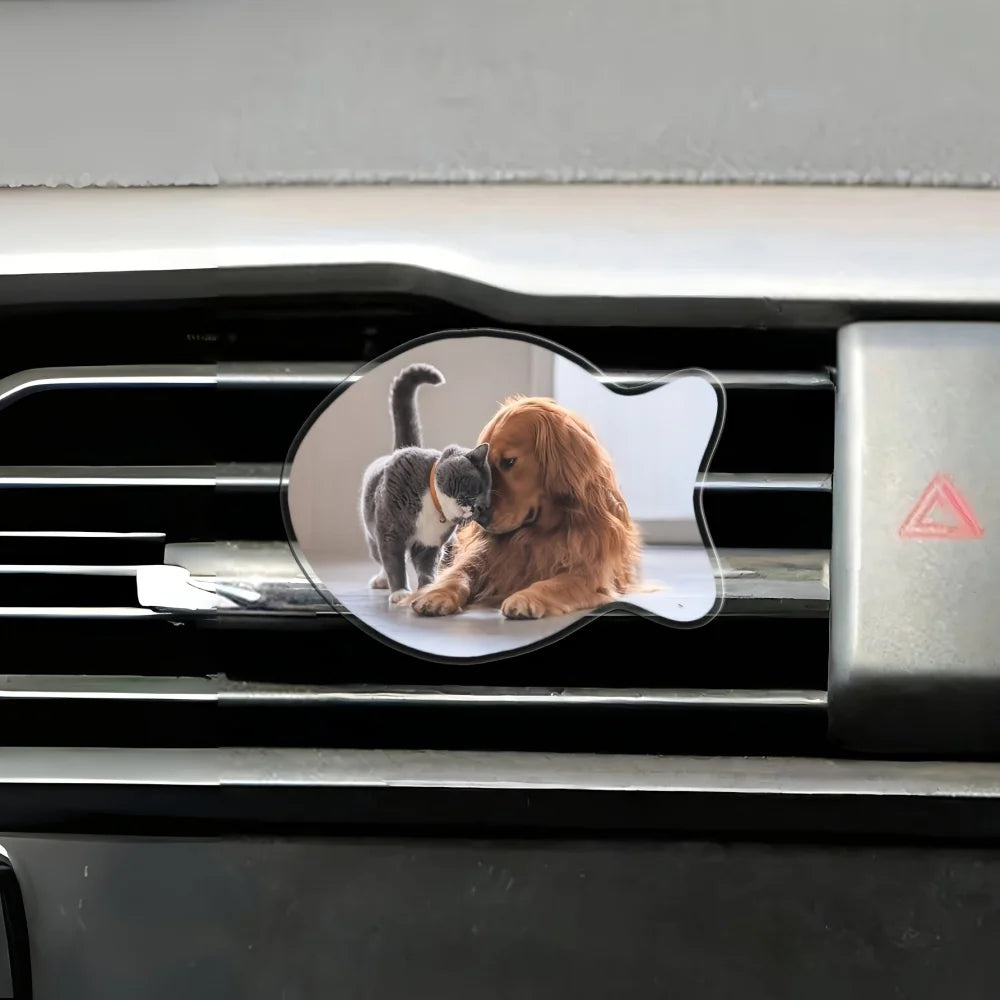 Custom 2D Flat Photo Car Air Vent Clip, Personalized Image Car Vent Ornament, Custom Photo Car Interior Accessory, Custom Gift