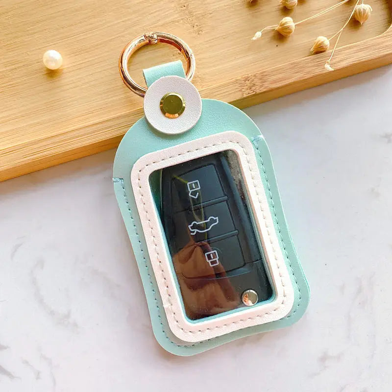 Car Key Chain Bag PVC Multifunctional Automotive Protective Key Case Portable Key Organizer Pouch For Cars Interior Accessories