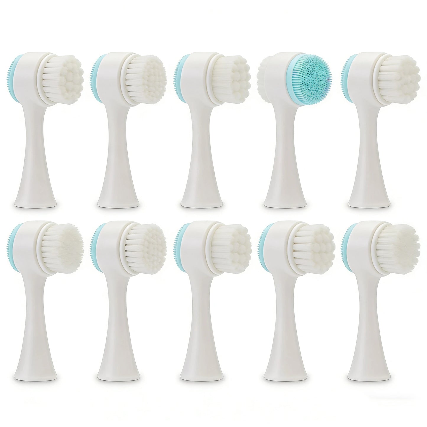 Wholesale 2/5/10PCS Double Side Facial Cleansing Brush Silicone & Soft Hair Manual Massage Facial Wash Brush Makeup Remove Tools