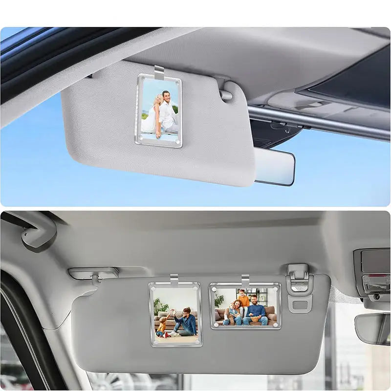 Photo Car Visor Clip Photo Car Decoration Photo for Car Couples Gift Valentine's Day Gift Wallet Photo Holder Easy Installation