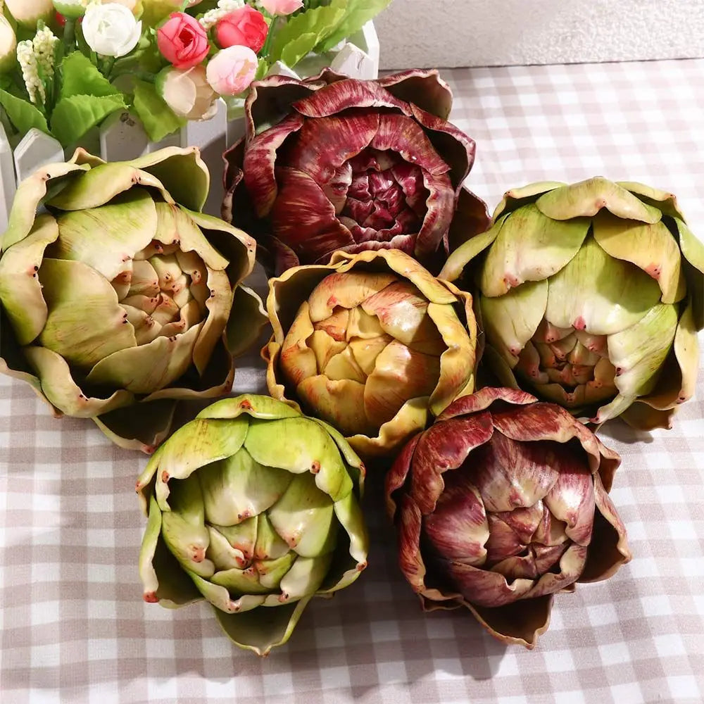 artificial plant green home kitchen vase filler artificial artichoke artificial decorations home decorations faux artichokes