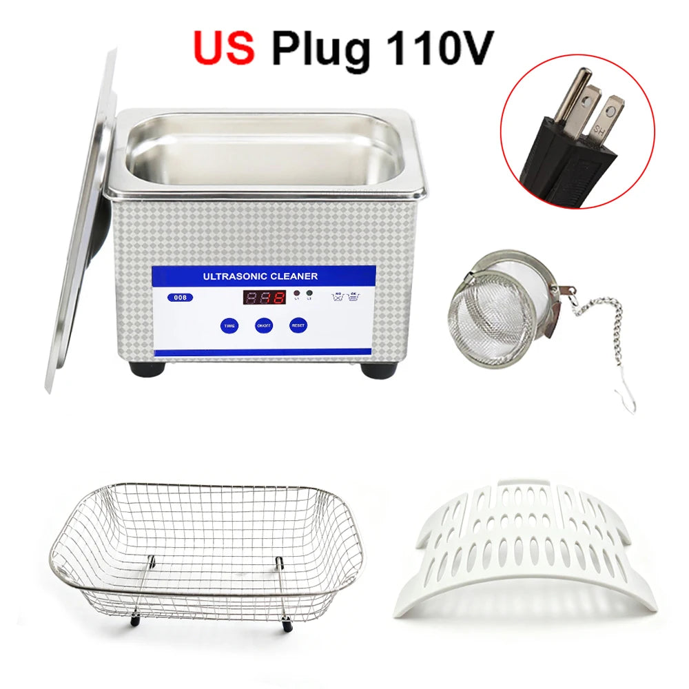 Ultrasonic Cleaner Ultrasound Glasses Jewelry Cleaner 40KHZ High Frequency Ultrasonic Washing Bath for Glasses Jewelry Cleaning