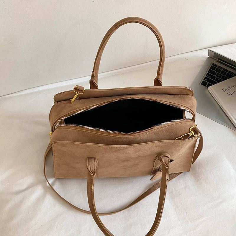 Fashion Large Capacity Tote Bag, Versatile Commute Travel Shoulder Handbag, Casual Korean Premium Luxury High-end Handle Purse