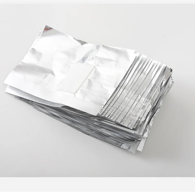 50/100/200/500/1000pcs Bag Aluminium Foil Nail Art Soak Off Polish Nail Removal Wraps Towel Gel Remover Manicure Tools