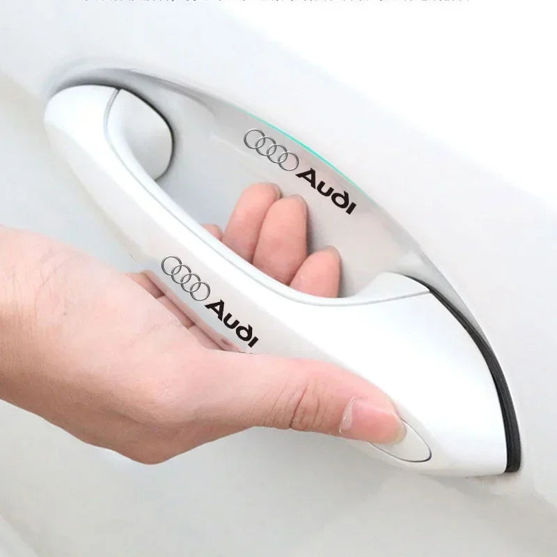 8pcs Car Door Bowl Door Handle Anti Scratch Sticker Auto TPU Transparent Protective Film for Audi A3 A4 A5 A6  A7 A8 Q3 Q5 Q7 S3