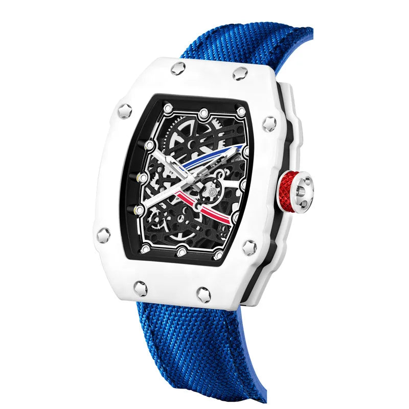 New Ultra Slim Barrel Shaped Best Selling Fashionable Men's Quartz Watch Men's Brand Luxury Quartz Fake Mechanical