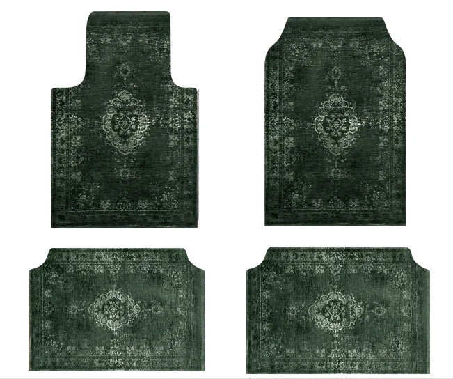 Set of Bohemian Style Floor Mat Universal Size Car Foot Mat American Retro Rugs for Bedroom Home Anti-slip Soft Rug