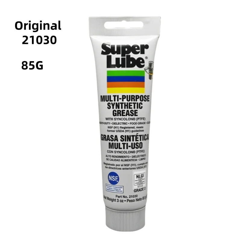Super Lube 21030 Multi-Purpose Synthetic Grease 3oz 85g NLGI 2 Food Grade PTFE Lubricant for Bearing O-Ring