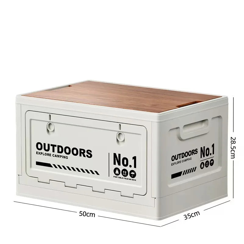 Outdoor Camping Storage Box Car Trunk Organizer Portable Picnic Basket Multi-functional Foldable Tool