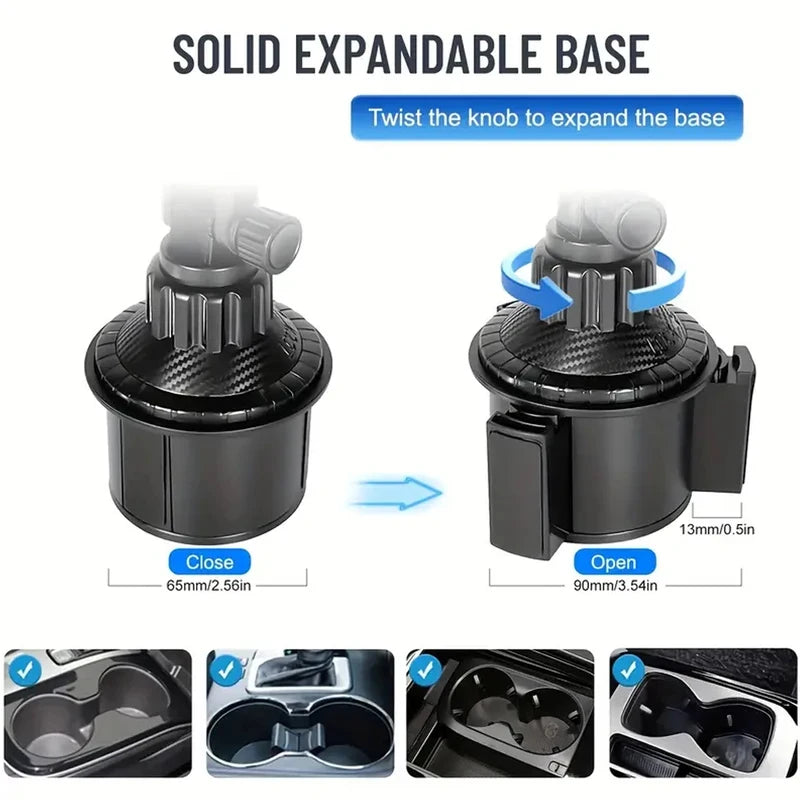 Magnetic Car Phone Mount for Magsafe IPhone 16 15 14 13 12 Samsung Xiaomi 360° Rotation Water Cup Holder Universal Cell Mount