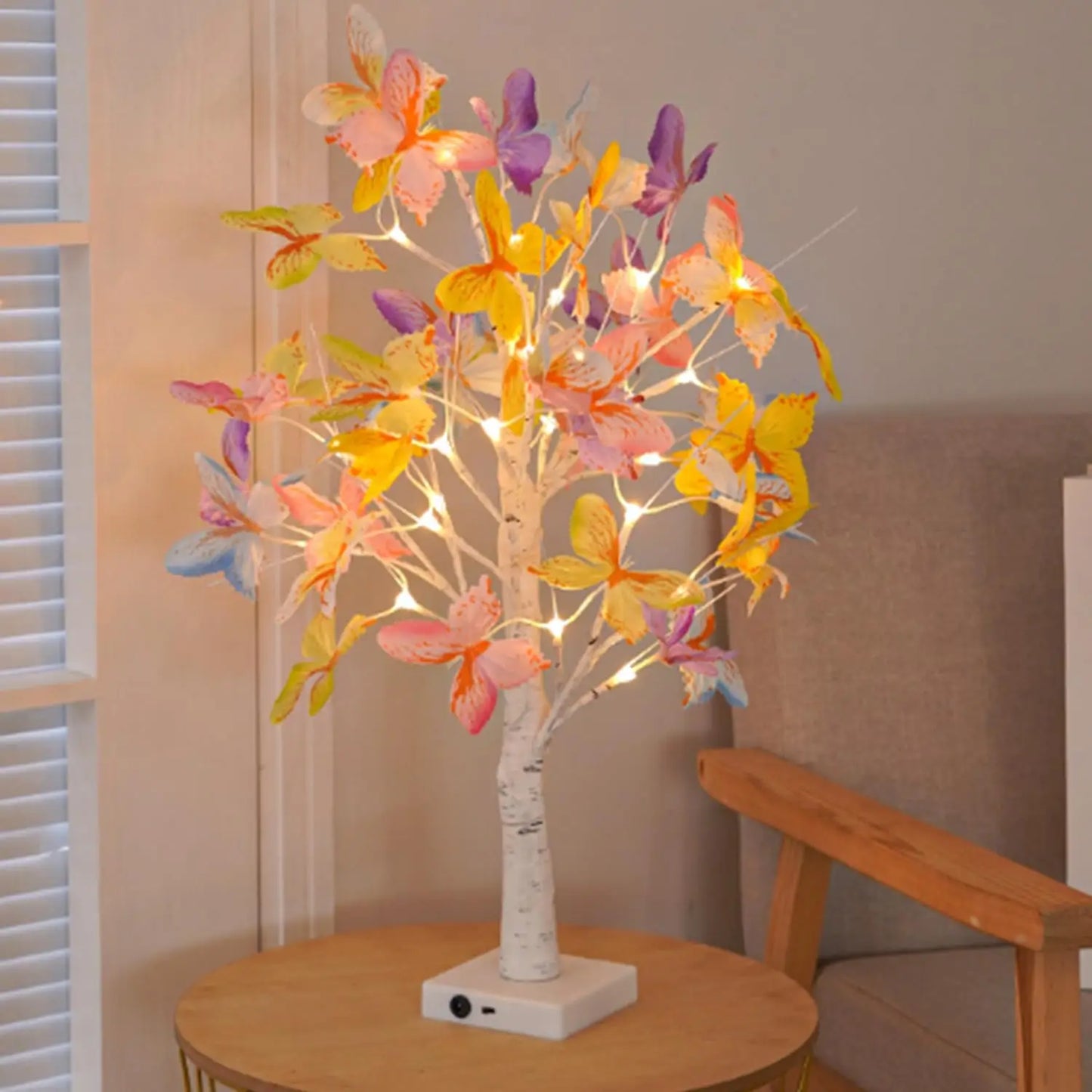 Tabletop Bonsai Tree Lights Butterfly Tree Lamp DIY Decorative LED Night Light for Gift Party Holiday Camping Summer Home Decor