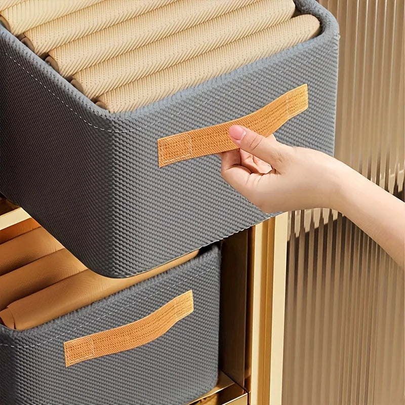 4pcs Clothes Organizer Trousers Clothes Storage Box Closet Storage Organizer Folding Clothes Pant Wardrobe Drawer Toys Organizer