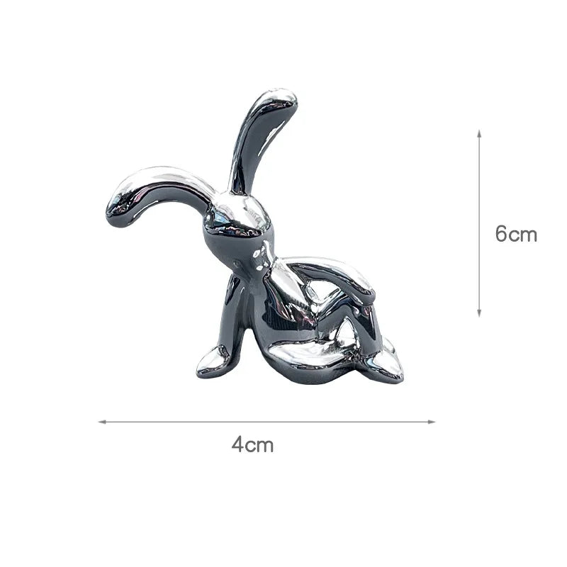 Cute car interior decoration fashion rabbit cartoon animal center console dashboard decoration ornaments car accessories