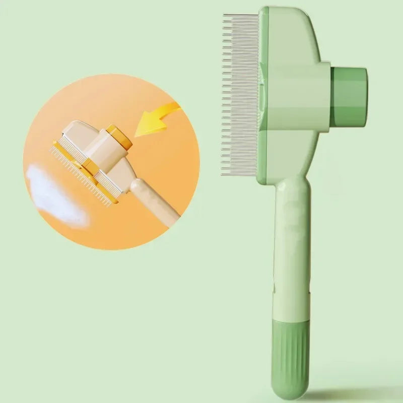 Self Cleaning Pet Hair Remover Brush One Button Slicker Comb for Dogs Cats Grooming Deshedding Massage Tool