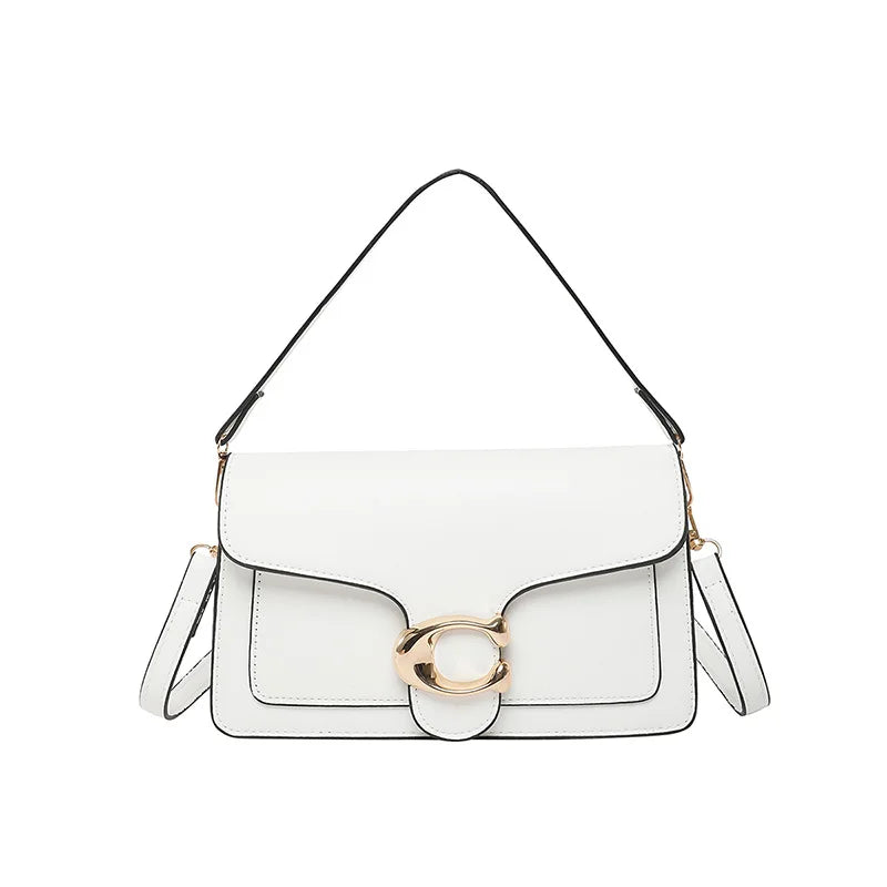 2026 New Niche Luxury Solid Color Tote Bag Retro Simple Square Bag Fashion Versatile Messenger Bag