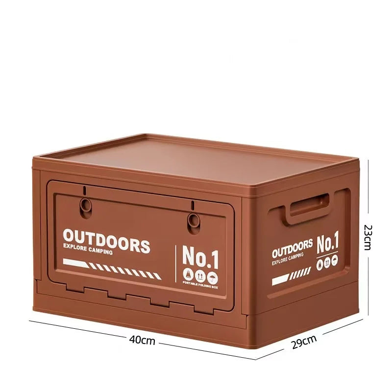 Outdoor Camping Storage Box Car Trunk Organizer Portable Picnic Basket Multi-functional Foldable Tool