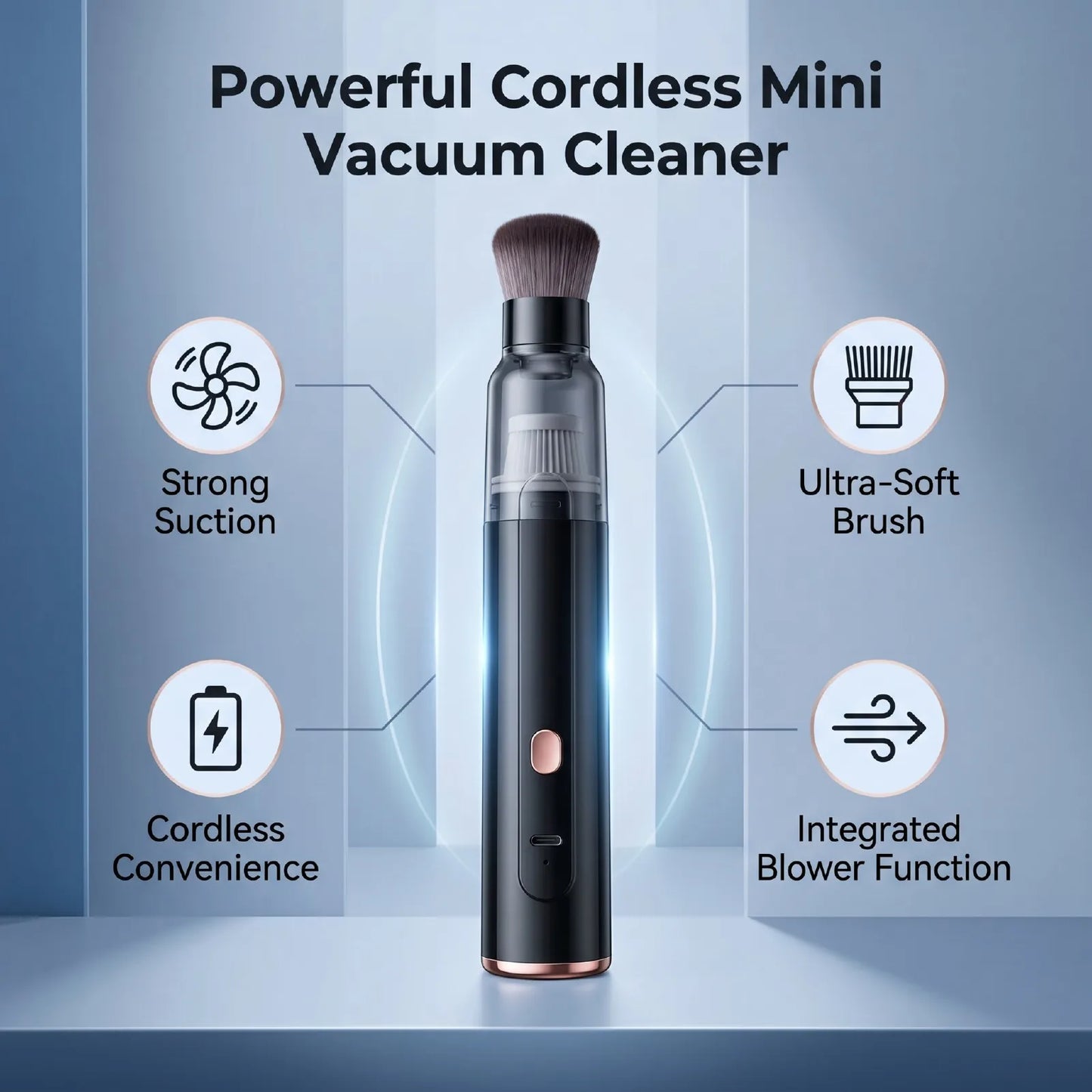 Car Vacuum Cleaner Handheld Mini Cordless Coffee Grinder Remover for Car Home Office Coffee Grinder