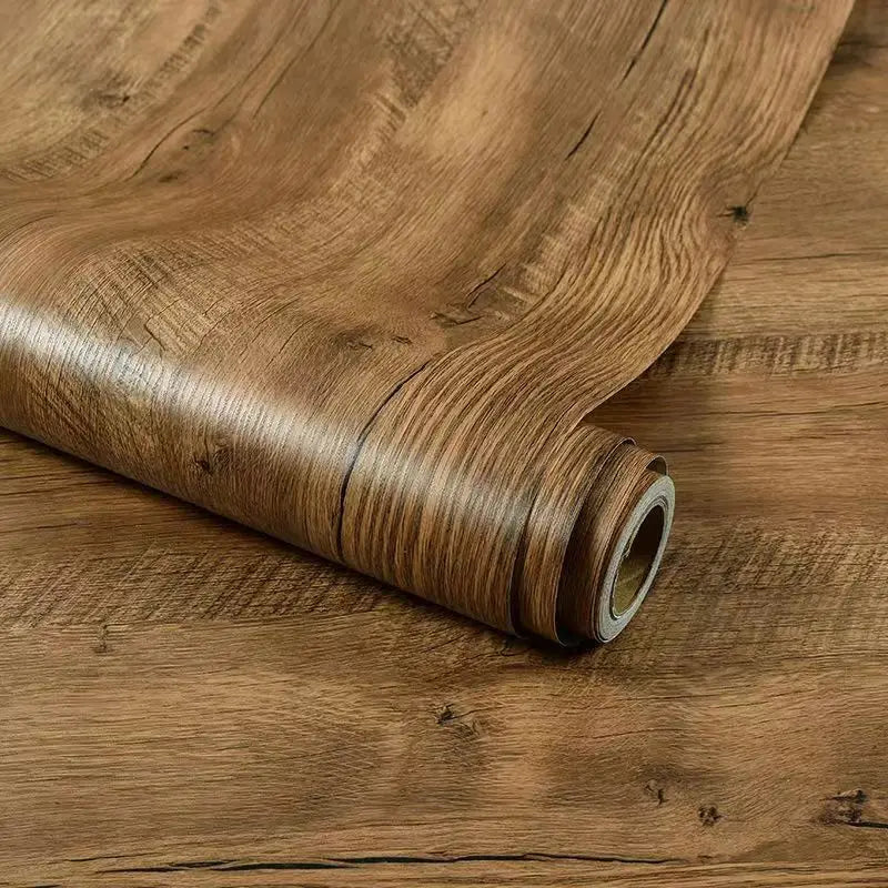 Wood Grain DIY Sticker PVC Self Adhesive Waterproof Wallpapers Renovation Furnitures Wall Stickers Home Decor Sticky Paper Decal