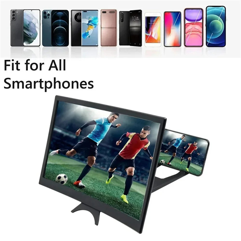 3D HD Curved Screen Mobile Phone Magnifier Video Amplifier Universal Smartphone Stand Holder for Enhanced Viewing Experience