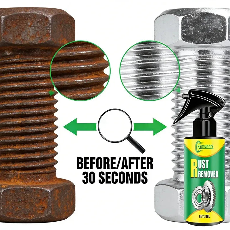 120ml Rust Remover and Lubricant Spray Deep Penetrating Anti Squeak Cleaner for Hinges Chains and Tools