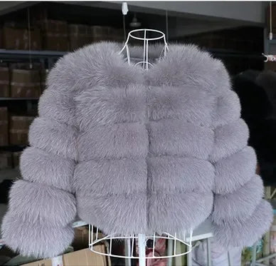 Women Autumn Winter Faux Fur Fox Coats Short Coat Jackets Elegant Jacket Furry Outerwear Party White Thick Warm Y2k Coats