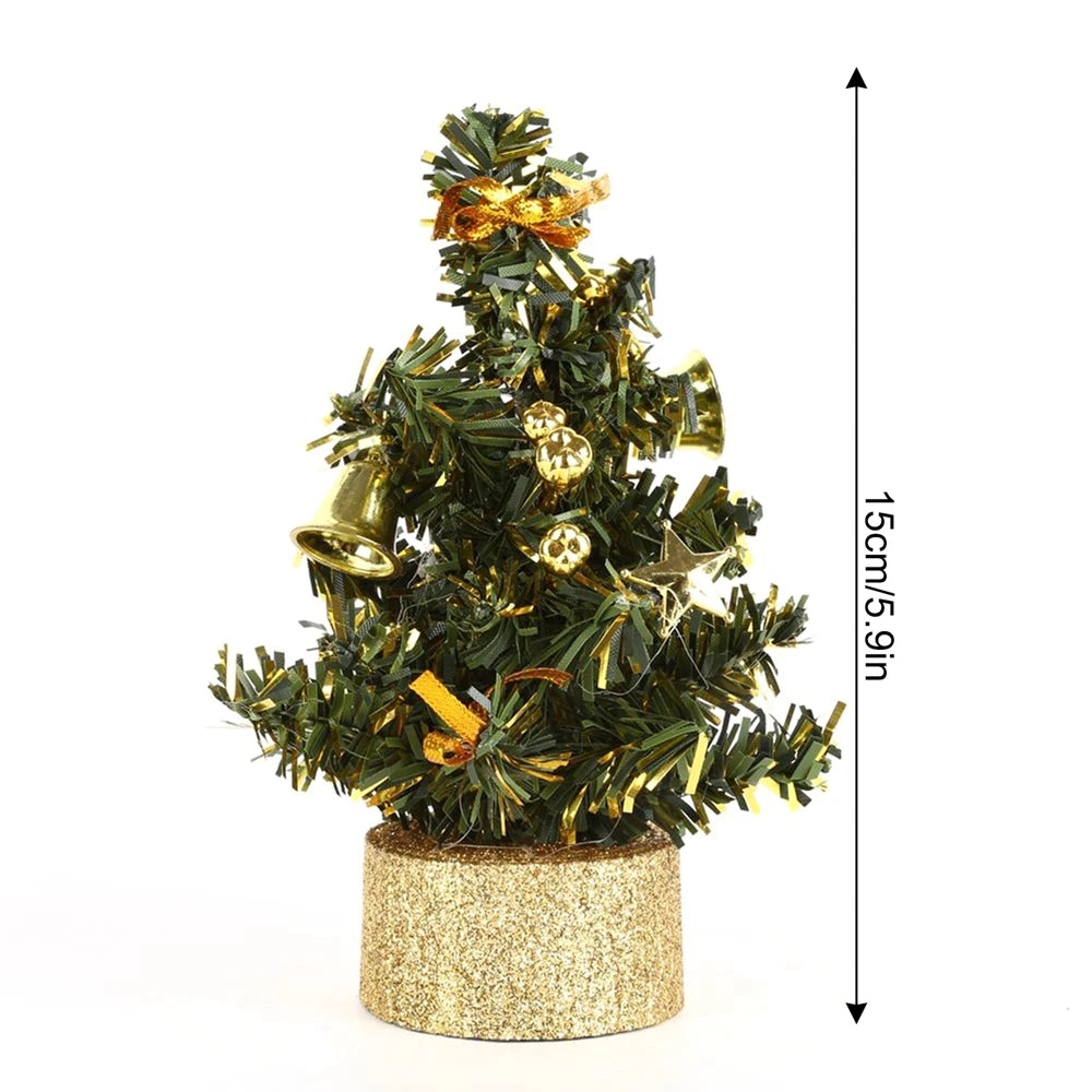 Table Mini Christmas Tree Decorations Children Home Bedroom Party 15/20/30/40cm Artificial Christmas Tree New Year Navidad Gift
