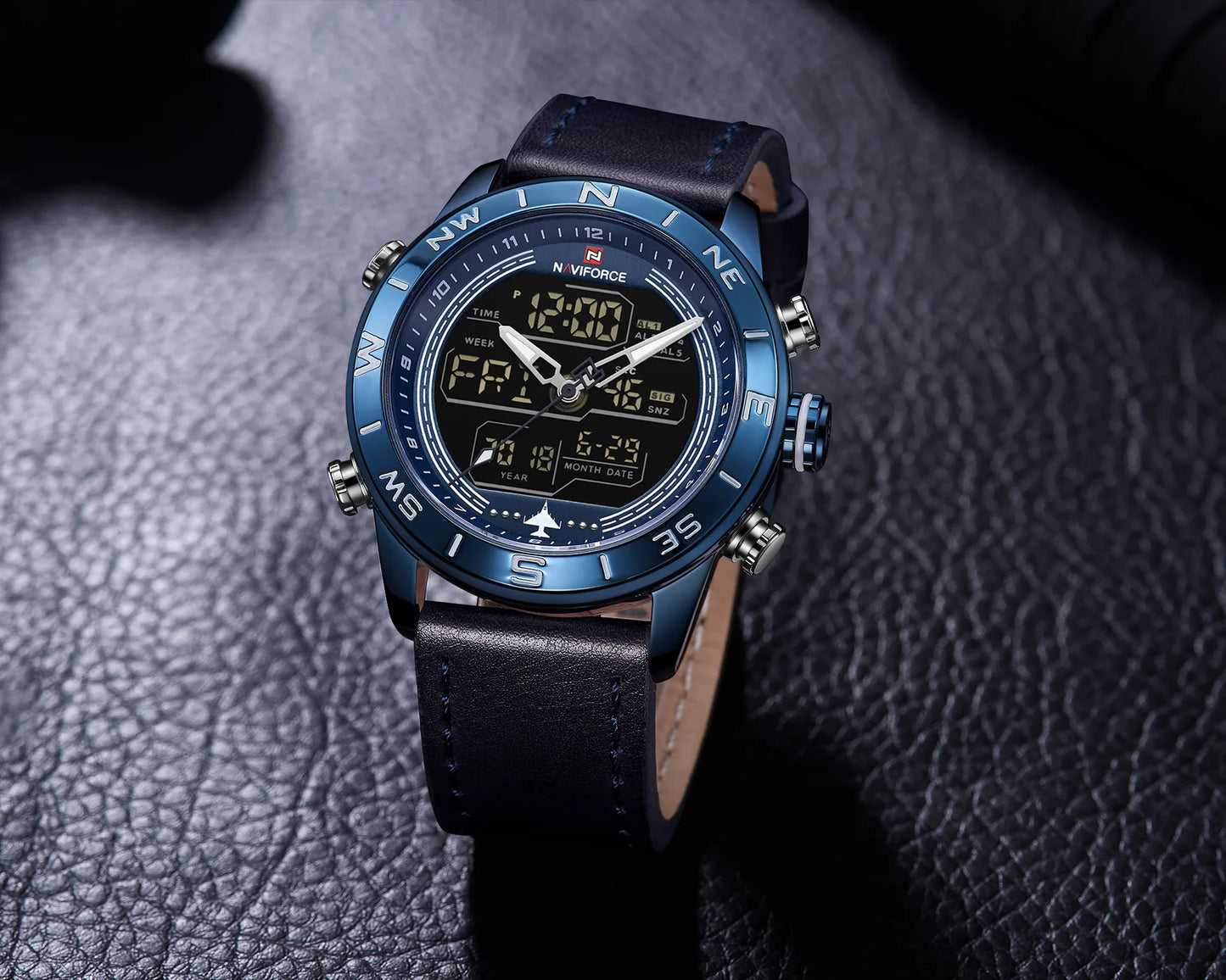 NAVIFORCE Luxury Brand Date Japan Movt Square Men Quartz Casual Watch Army Military Sports Watch Men Watches Male Leather Clock