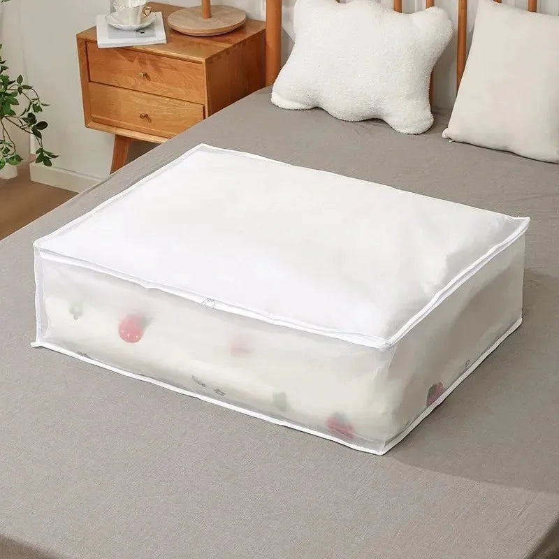 1-2Pcs Underbed Storage Bag Foldable Large Capacity Waterproof Dustproof Clothes Quilt Blanket Wardrobe Closet Organizer