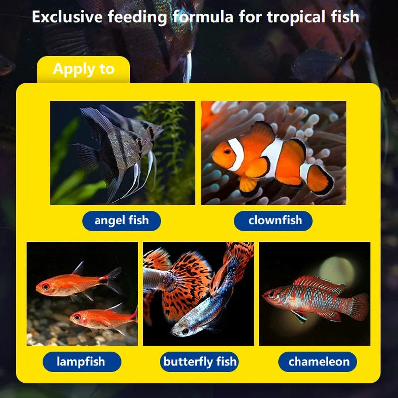 Special Granular Fish Feed for German Colorful Angelfish Natural Color-enhancing Tropical Clownfish Chameleon Fish Food 30g