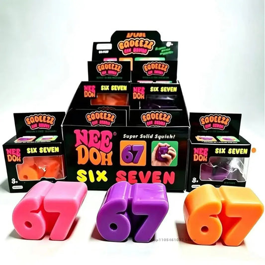 [New Nee Doh 67 Sets of TPR Decompression Toys, Fidget Toys Squirrel Squeeze Toys Squishies Sensory Toy Antiestres Mochi Squishy