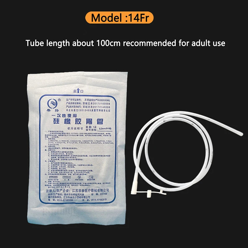 Silicone Rubber Gastric Tube Nasal Feeding Tube Household Patients Liquid Food Feeding Tube Through Nose Disposable