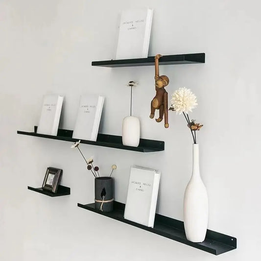 Ledge Shelf Picture Ledge Metal Wall Shelves Floating Shelves Book Shelves Kids Bookshelf Wall Mounted for Living Room Bedroom