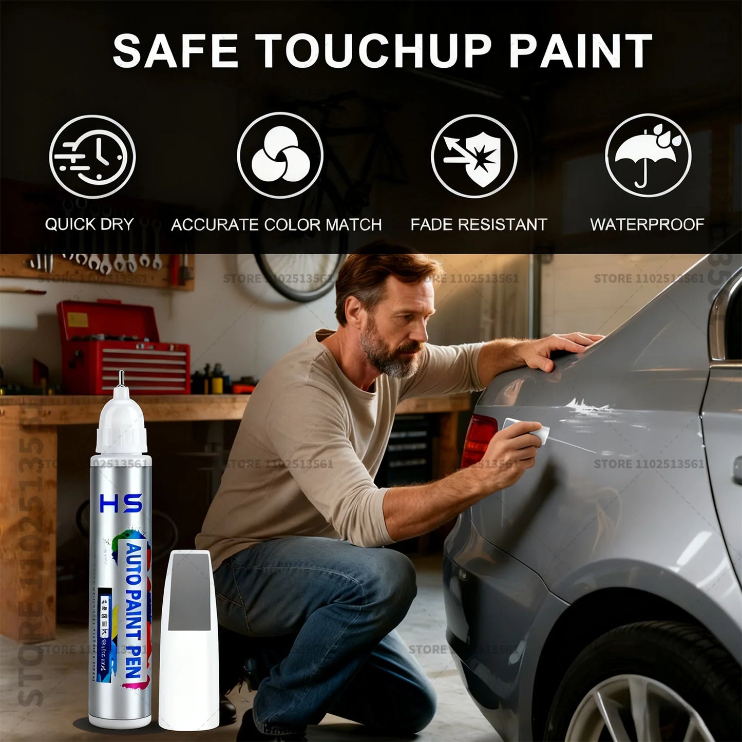 For Volkswagen Beetle Car Paint Repair Pen Touch Up Scratch Remover DIY Auto Accessories White Blue LZ5W Yellow 9U Black C9X