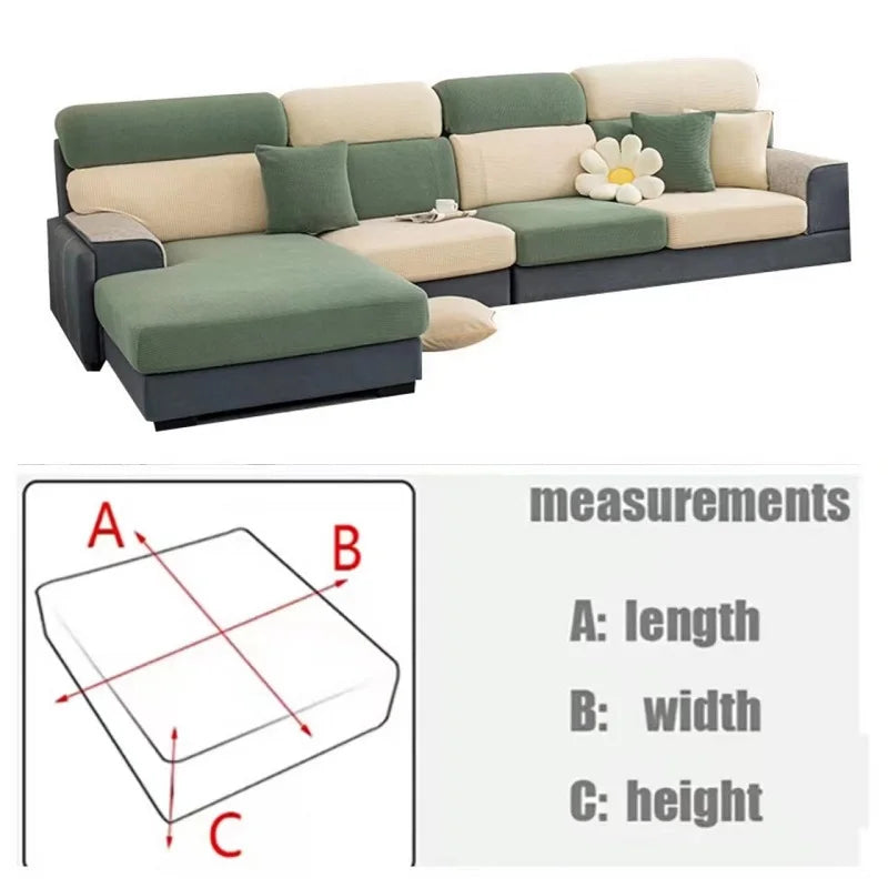 Thicken Elastic Sofa Cover For Living Room Solid Color Furniture Protector Sofa Cushion Cover Slipcover Removable Couch Covers