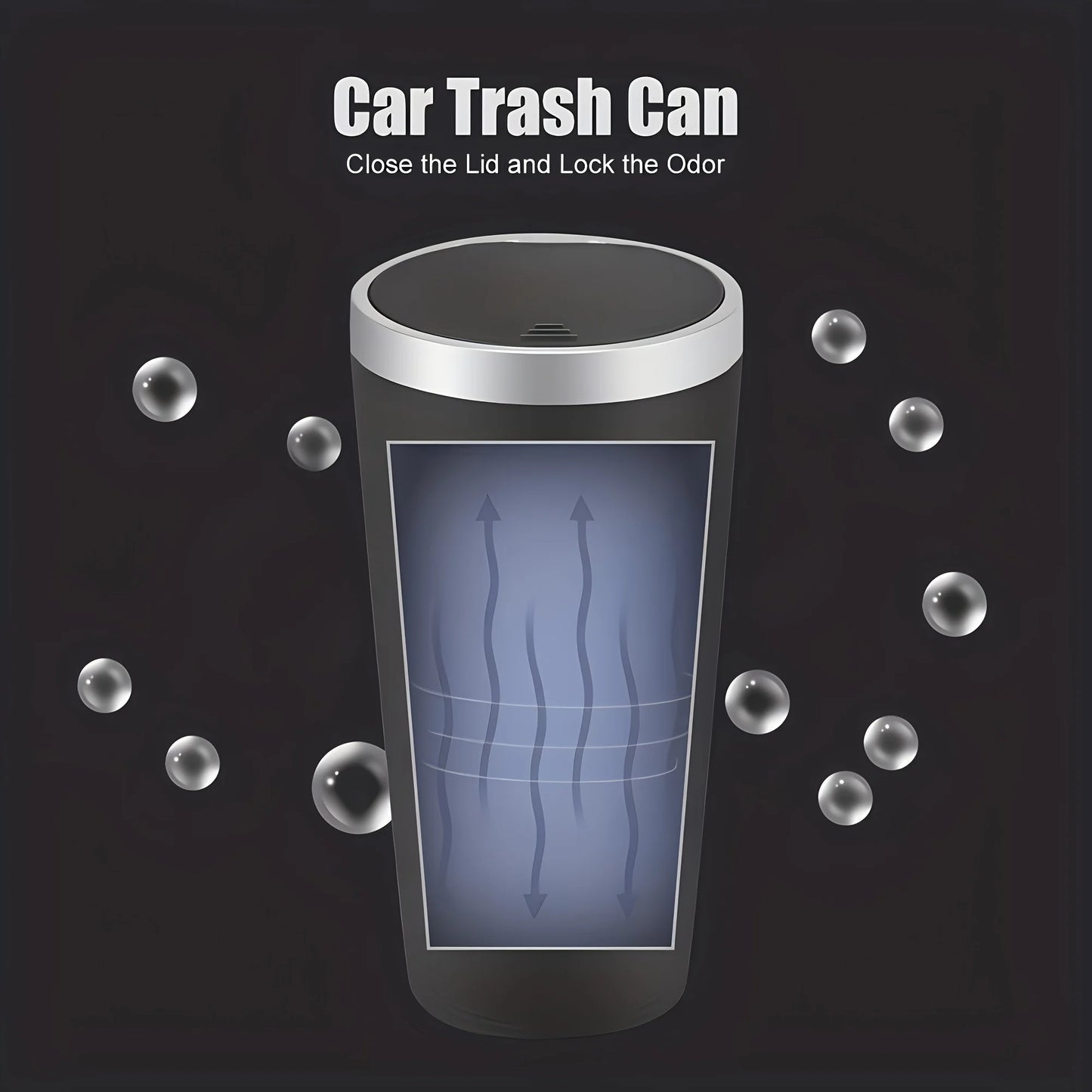 Mini Car Trash Can Cup Holder Trash Bin with Lid Leakproof Garbage Can Washable Cup Car Accessories