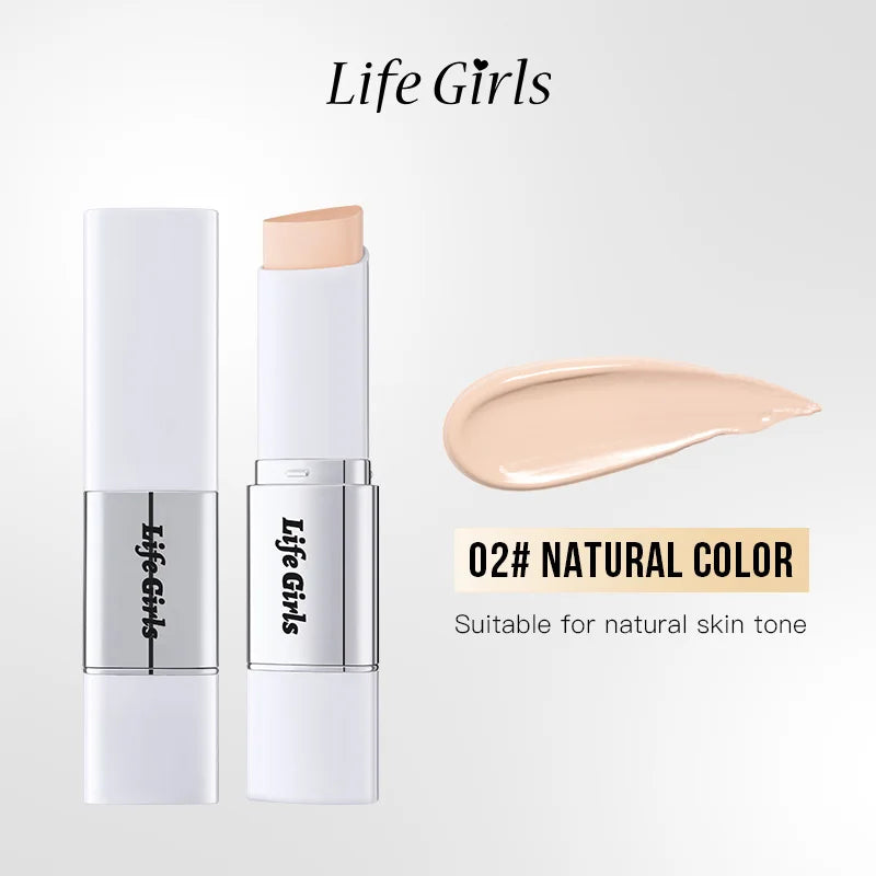 Lazy Foundation Stick, Moisturizing and Natural Concealer Makeup, Matte Makeup Base, Keep Makeup and Sweat
