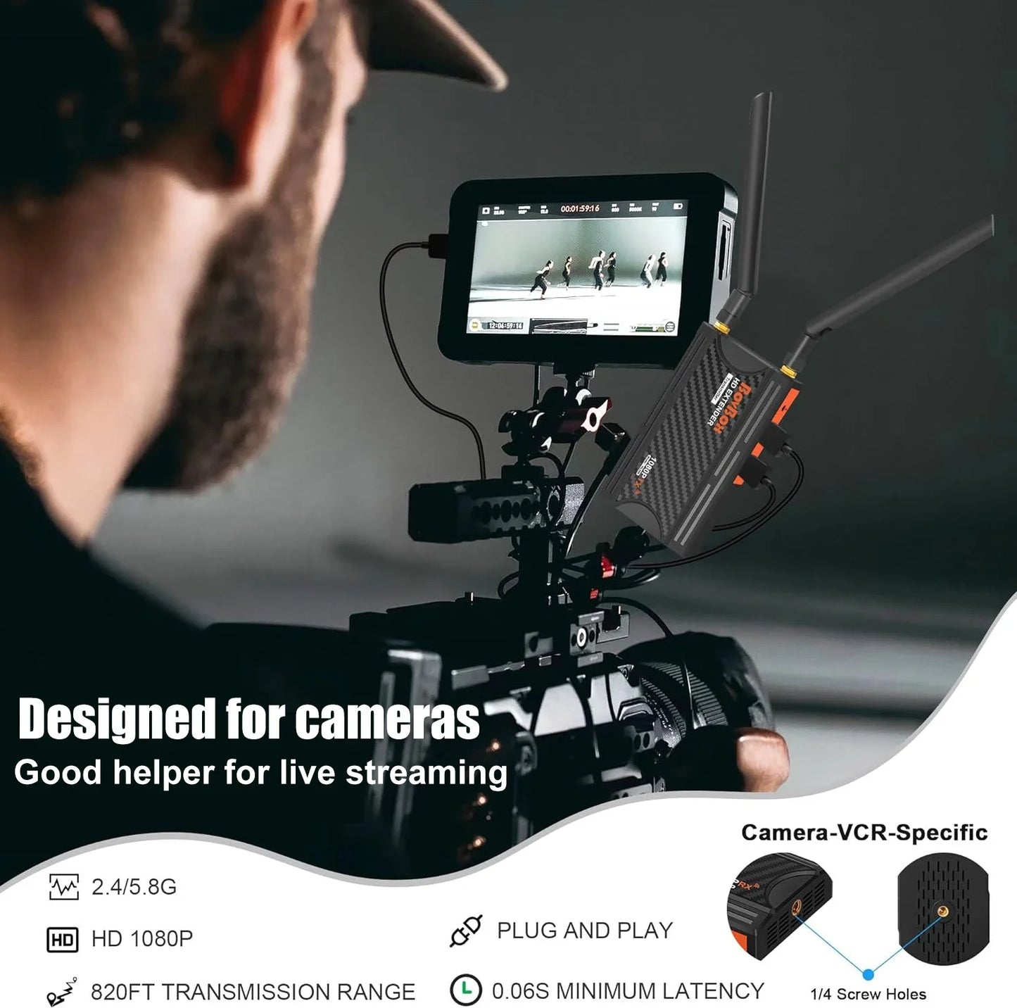 200m Wireless Extender 1 2 3 4 Screen Share 250m Wireless HDMI Video Transmitter and Receiver for STB Camera PS4 Laptop PC To TV