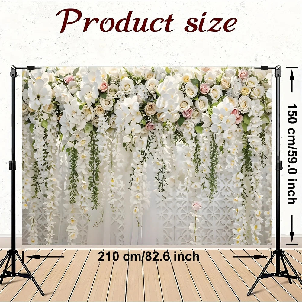 1pc, rose wall background - perfect for weddings, photos of wall signs, holiday party supplies