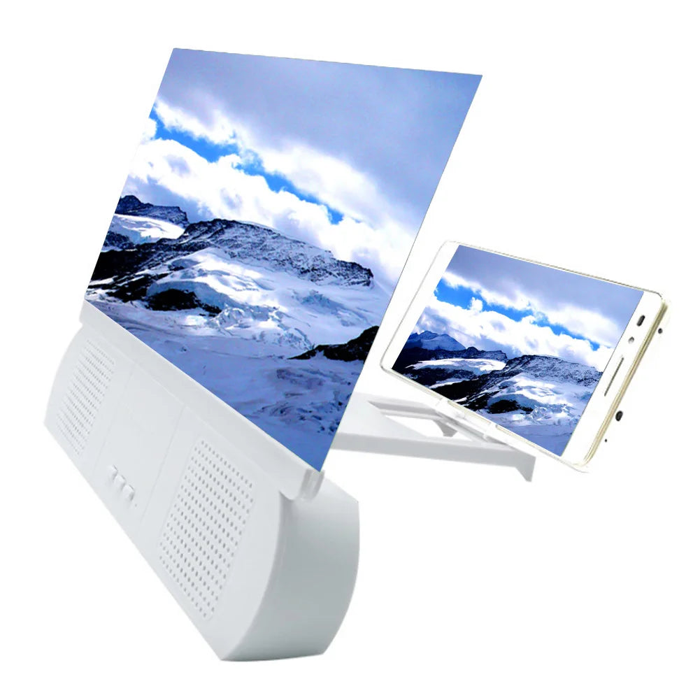 10Inch 3D Screen Magnifier with Bluetooth Speaker Movies Amplifier for IOS Android Phones Tools Accessories 215x186x28mm