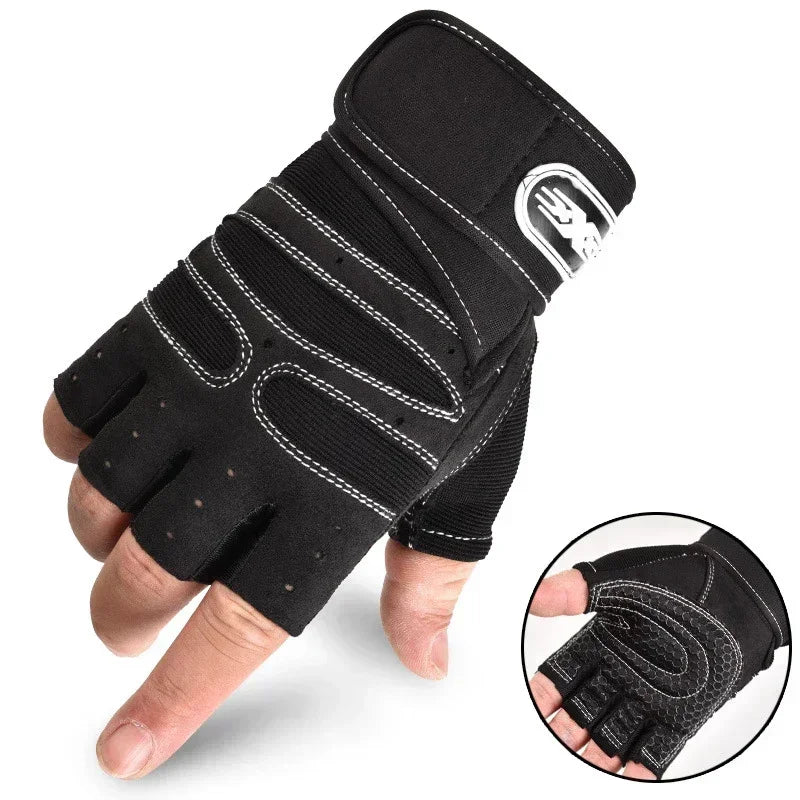 Fitness Half-finger Gloves Sports Exercise Men Women Protective Anti-slip Wrist Guard Barbell Cycling Equipment Training Gloves