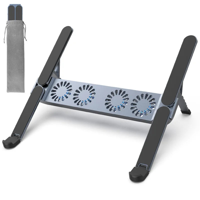 New Laptop Stand With USBHUB Height-Adjustable Cooling Expansion Dock, Foldable Aluminum Alloy