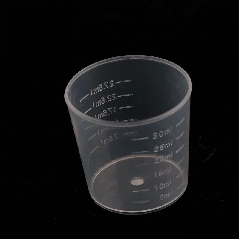 20pcs 30ml Plastic Graduated Measuring Cup Liquid Container Epoxy Resin Silicone Making Tool Transparent Mixing Cup DIY Tool