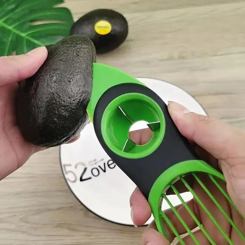 3-in-1 Avocado Slicer Cutter Pitter - Professional Kitchen Gadget With Stainless Steel Blade & Ergonomic Grip For Effortless Fru