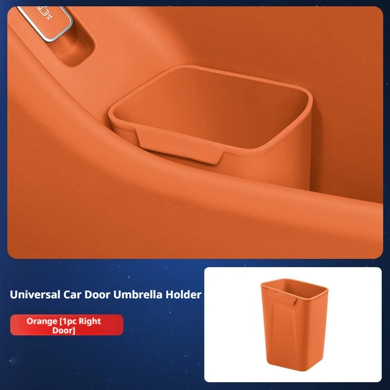SEAMETAL 1/2PCS Car Door Silicone Trash Can Multifunctional Garbage Bin Umbrella Bucket Storage Box Car Interior Accessories