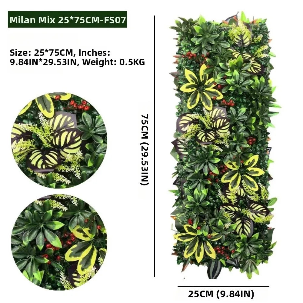 Realistic Artificial Plant Grass Wall Ivy Rattan Leaves Faux Jungle Grass Panel Vibrant Greenery Branches