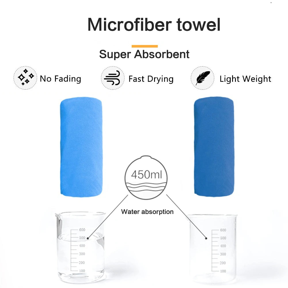 Microfiber Quick Dry Gym Towel Silver ION OdorFree Absorbent Fiber Fast Drying Workout Gear for Body Sweat Working Out